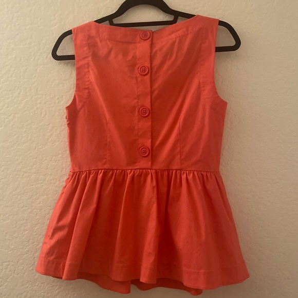 NWT  Kate Spade Peplum coral top - Picture 4 of 5
